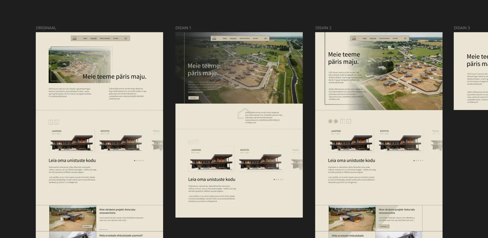 Web design image of our client's website